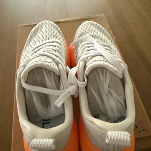 NOBULL Woman’s White and Orange Running Sneakers